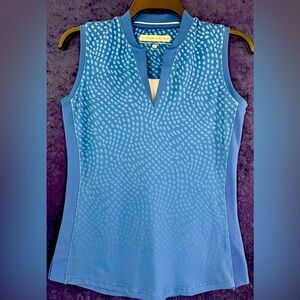Pebble Beach Dry Luxe Performance Women's Golf Top Blue Sun Protection
Size S